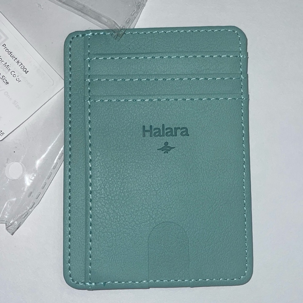 Halara Card Holder Teal Green NEW Sealed
